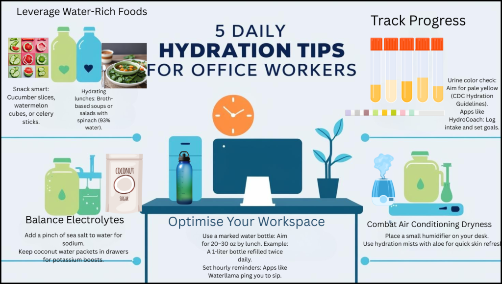 5daily hydration tips for office workers